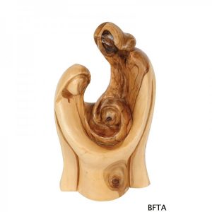Curved Olive Wood Holy Family