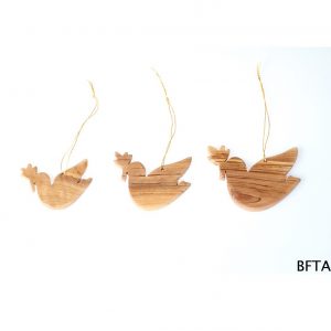 Olive Wood Set of Peace Doves Hangers