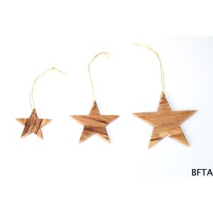 Olive Wood Set of Stars Hangers