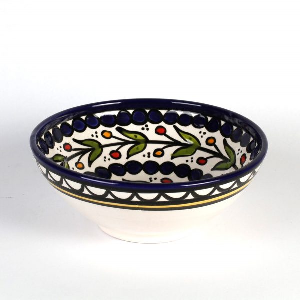 Handmade and Hand-painted Blue Ceramic Soup Bowl