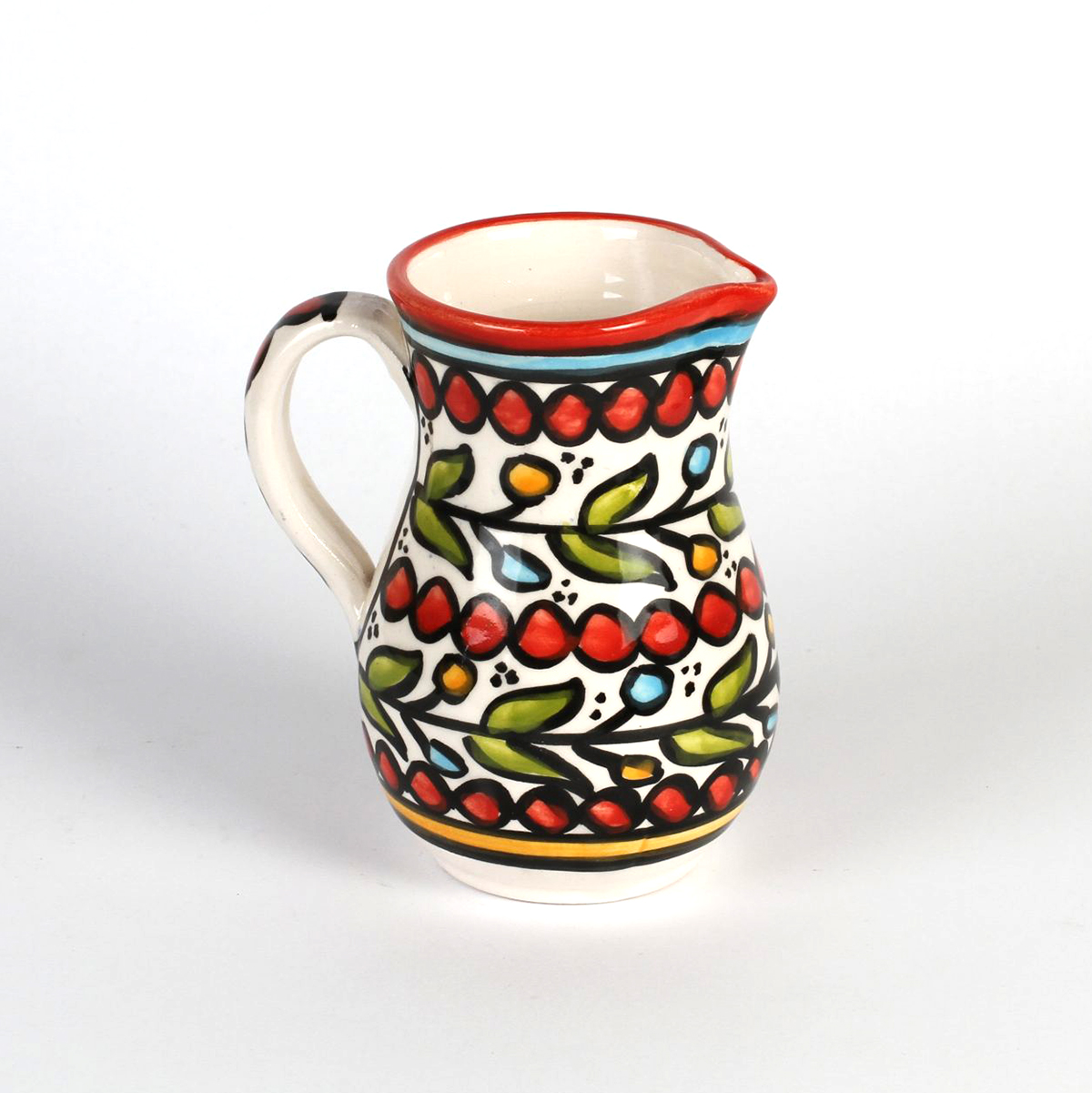 Red ceramic hand made hand painted