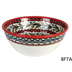 Handmade and hand-painted Ceramics Fruit Bowl- Exclusive BFTA Pattern