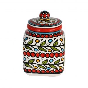 Hand Made Ceramics - Red Square Sugar Pot