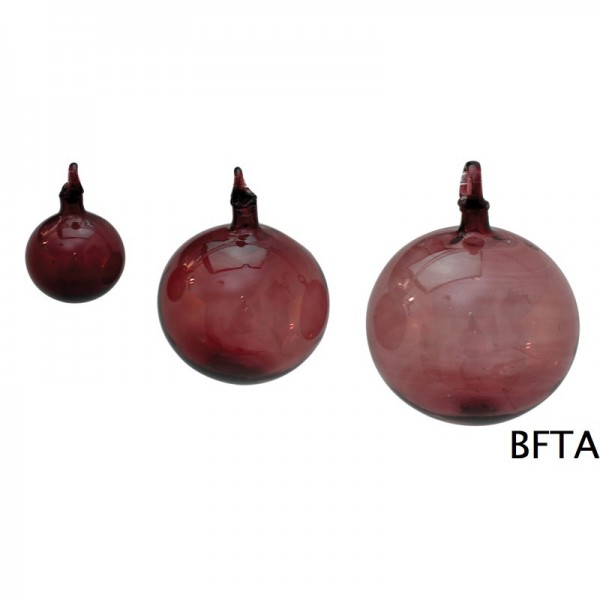 Hand Made Blown Glass – Hanging Ball Baubles RED