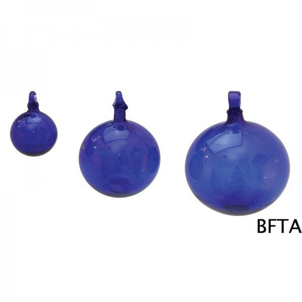 Hand Made Blown Glass – Hanging Ball Baubles BLUE (Set of 12)