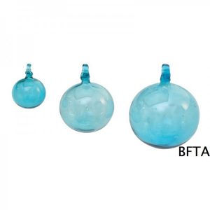 Hand Made Blown Glass – Hanging Ball Baubles SKY BLUE