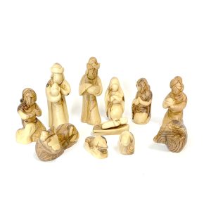 Olive Wood Tajat design Nativity Figures 16 cm