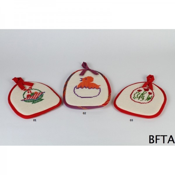 Embroidered Oven heat Holder Flowers