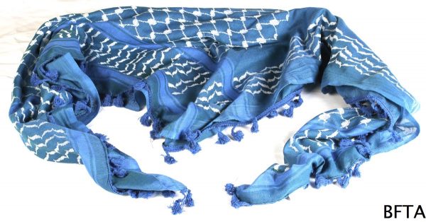 Kuffiya with Blue and White Threads