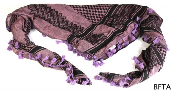 Kuffiya with Purple and Black Threads