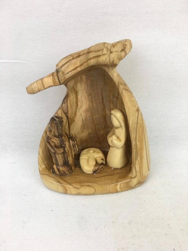 Olive Wood Curved Nativity Holy Family