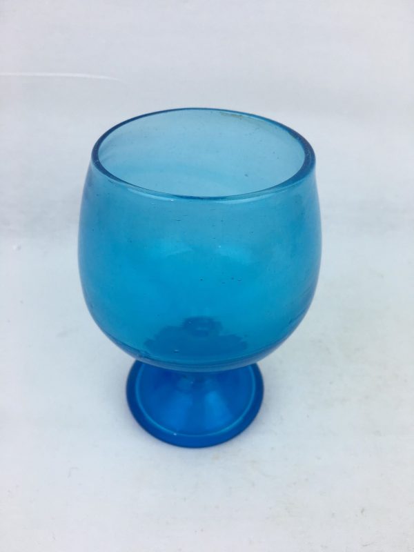 Blown Glass – Wine Glass – Dark Blue Medium