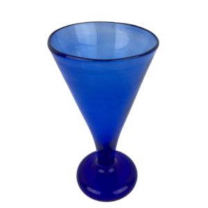 Blown Glass – Wine Glass – Dark Blue Large