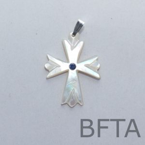 Mother of Pearl Cross Pendant – small