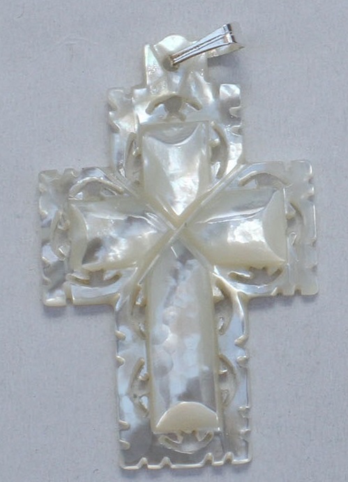 Mother of Pearl Carved cross – medium