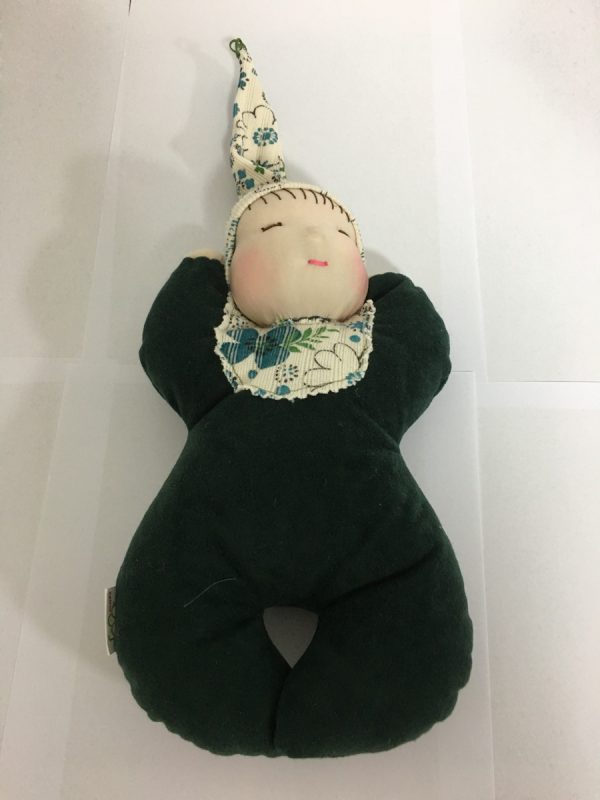 Medium baby doll design – olive green hand knitted