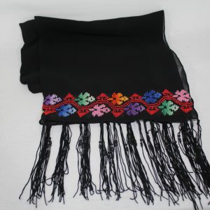 Embroidered shall Silk – Black, Red, Blue and Orange