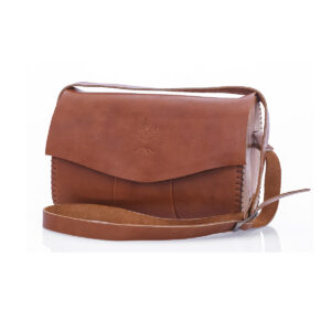 Halima Leather and Olive Wood Bag
