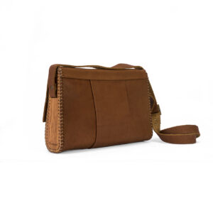 Aisha Leather and Olive Wood Bag