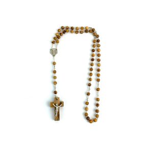 Olive Wood Prayer Rosary with Latin Cross