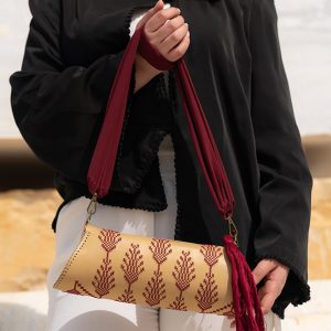 Hadweh Genuine Leather Embroidered Clutch Bag