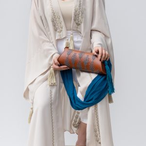 Hadweh Genuine Leather Embroidered Clutch Bag