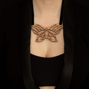 Olive Wood Butterfly Necklace