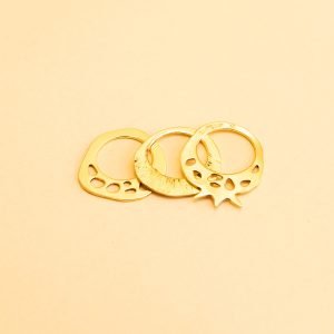 Golden 3 Piece 3 Finger Ring